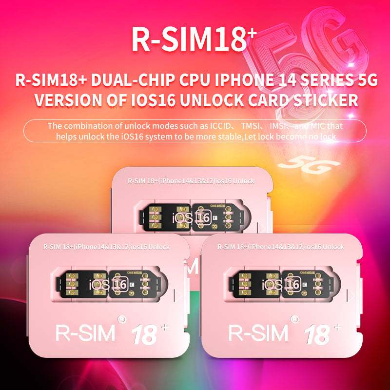 R-SIM 18+ Nano Unlock RSIM-Karte passend für iPhone 14 13 Pro MAX 12 Pro 11 X IOS 16