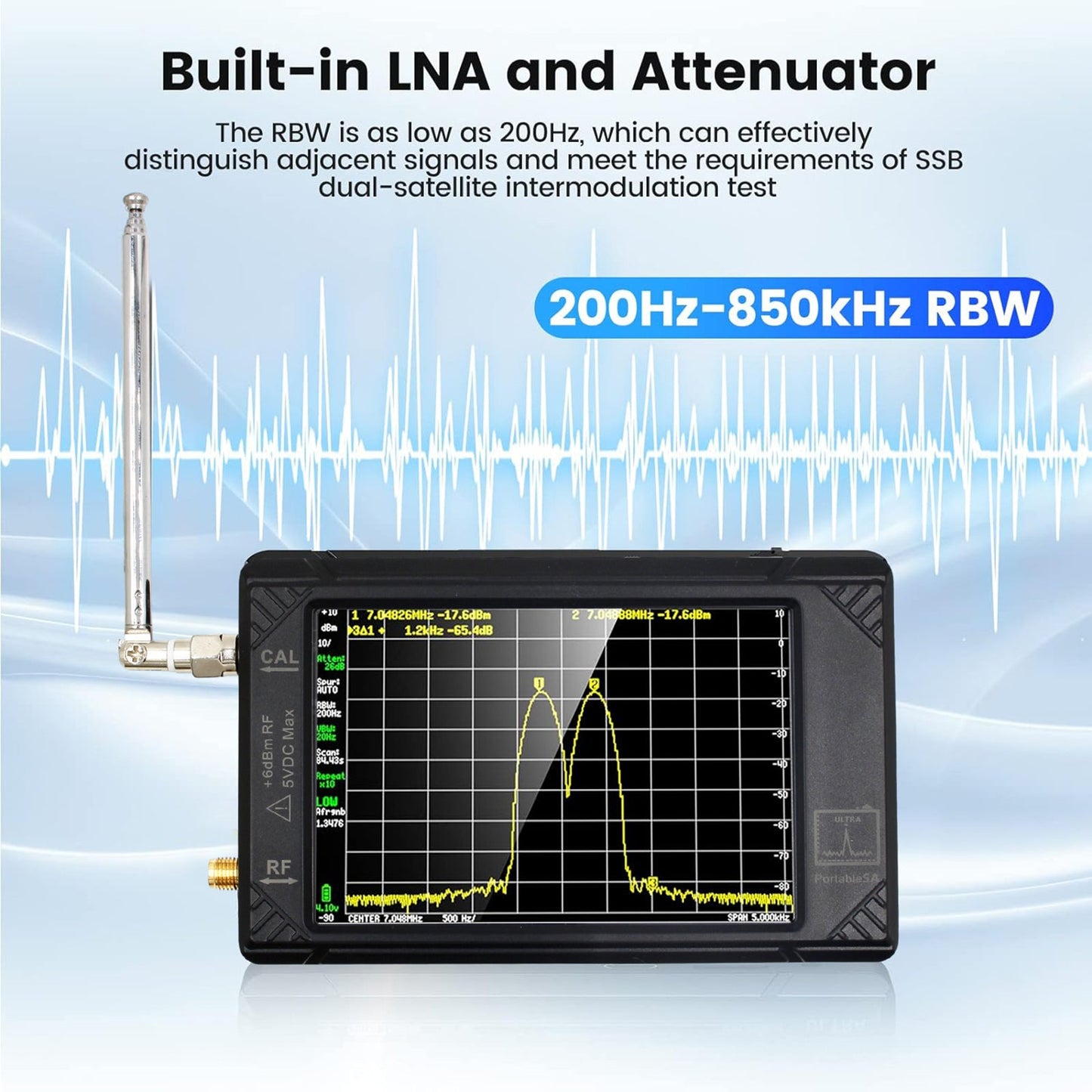 4" LCD Touch für TinySA ULTRA Handheld Tiny Spectrum Analyzer 100K-5,3GHz