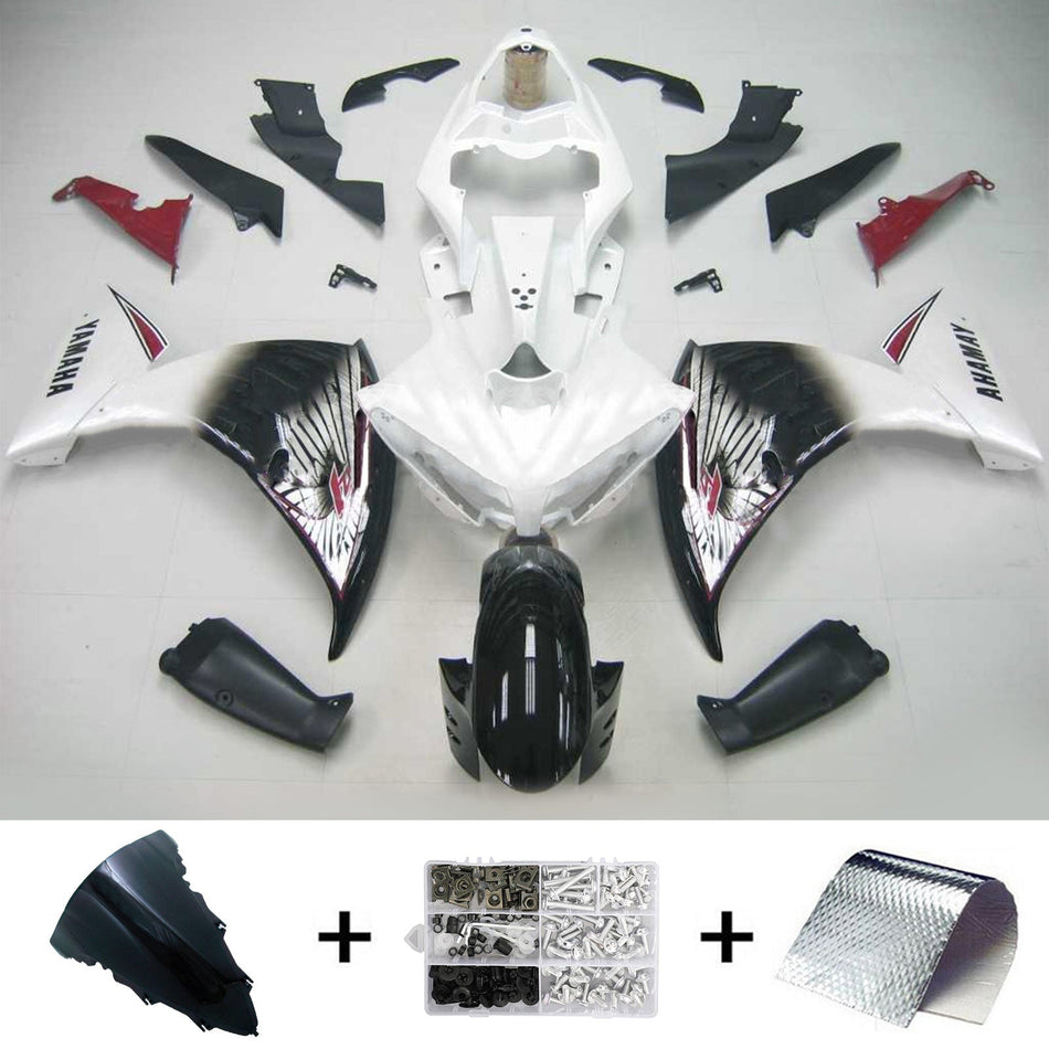 Amotopart Yamaha 2012-2014 YZF 1000 R1 Blanc Craignant Kit