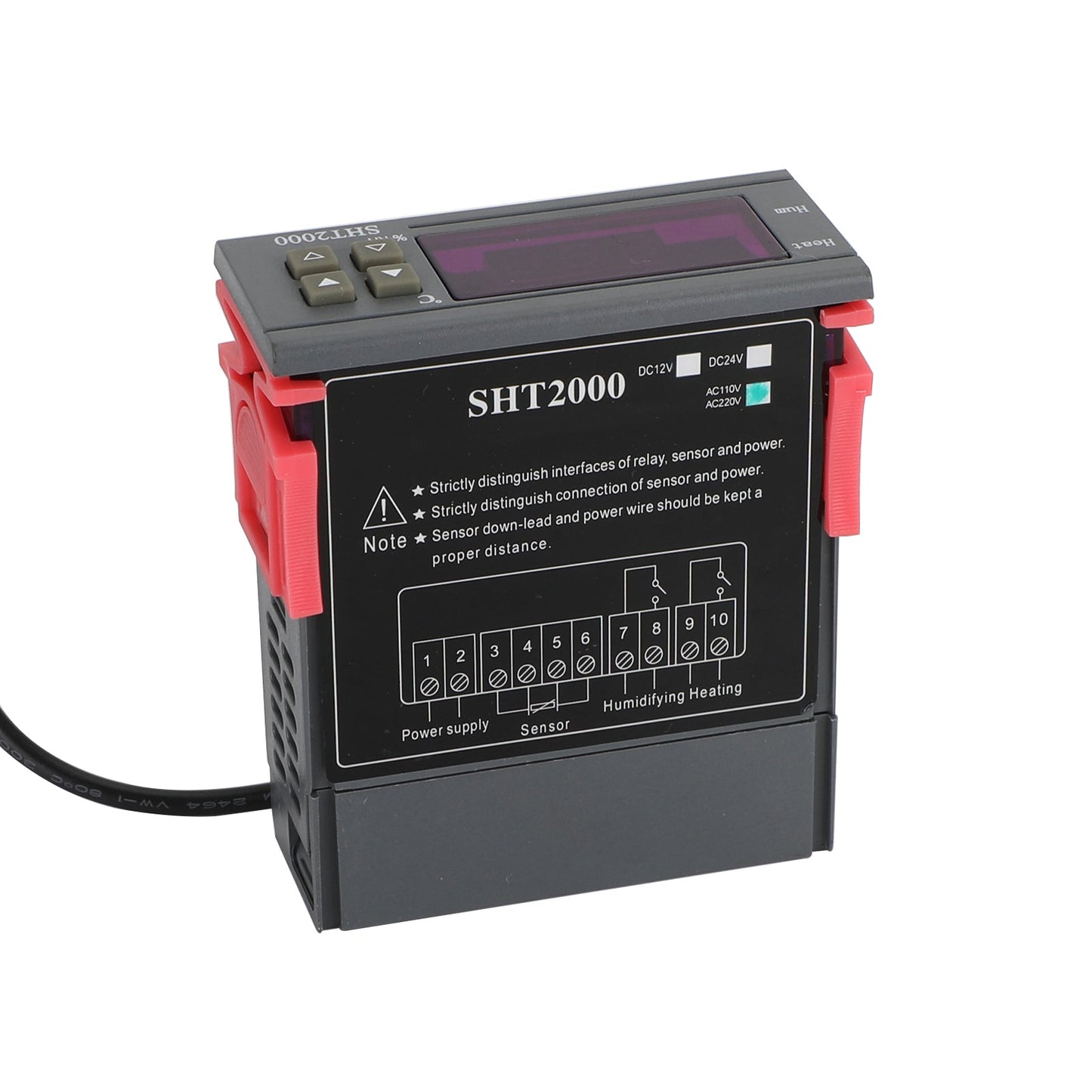 SHT2000 Temperatur-Feuchtigkeits-Hygrometer-Thermostat Ac110-230V/DC12V/24V-Sensor