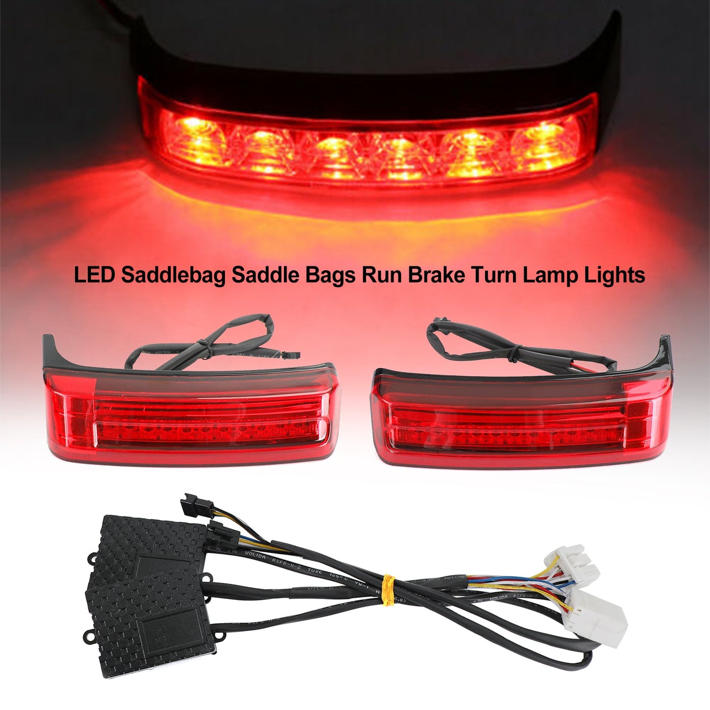 LED Sacoches Sacoches Run Brake Turn Lampe Lumières Pour Touring 1996-2013 Générique