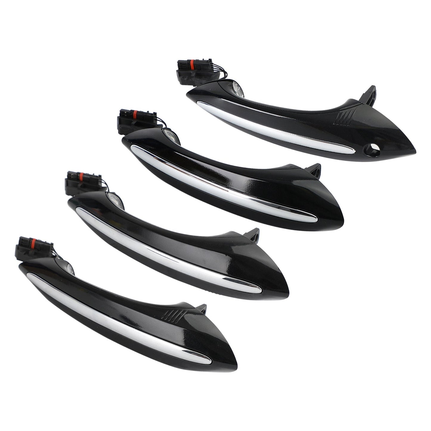 Lot de 4 poignées de porte extérieures BMW F10 F01 F02 F06 F11 noires 51217231931/32/33/34