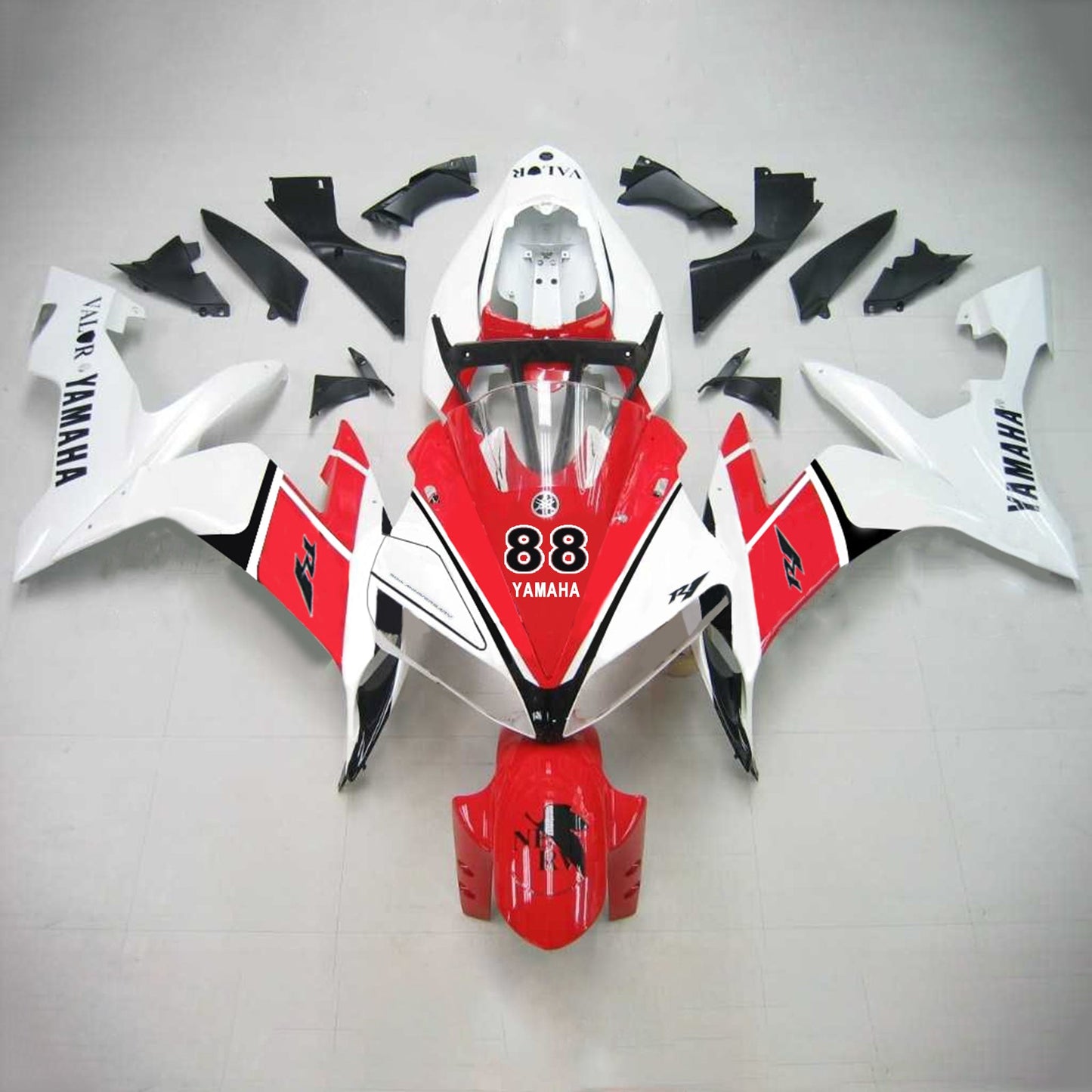 Amotopart Yamaha 2004-2006 YZF 1000 R1 White Red Fearing Kit