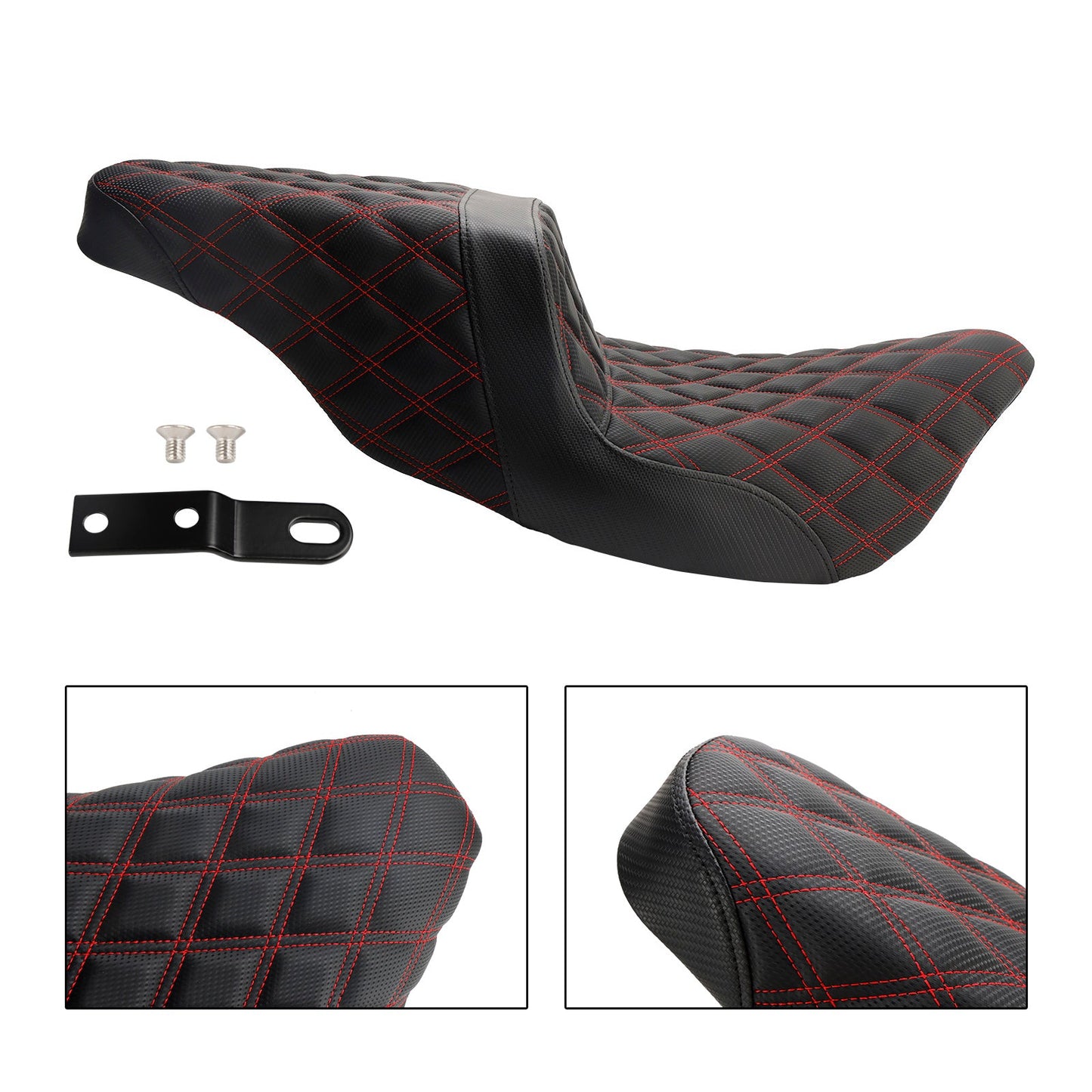 Rider Passenger Seat Front Rear Cushion Red Fit For Fl Touring Models 2008-2023