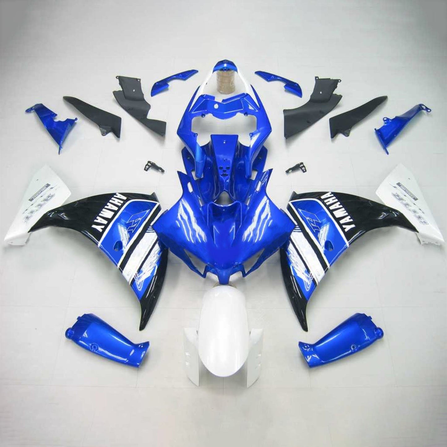 Amotopart Yamaha 2012-2014 YZF 1000 R1 Blue White Abzugskit