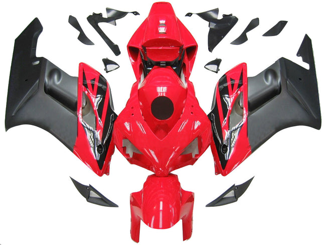 Amotopart Carénages Honda CBR1000RR 2004-2005 Carénage Noir Rouge Kit de carénage