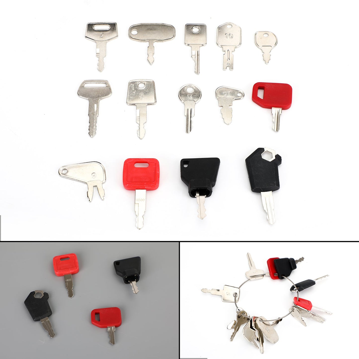 14 Tasten für die Zündschloss für Keys -Konstruktionsgeräte für Cat JD JCB Komatsu