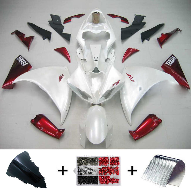 Amotopart Yamaha 2009-2011 YZF 1000 R1 Blanc Craignant Kit