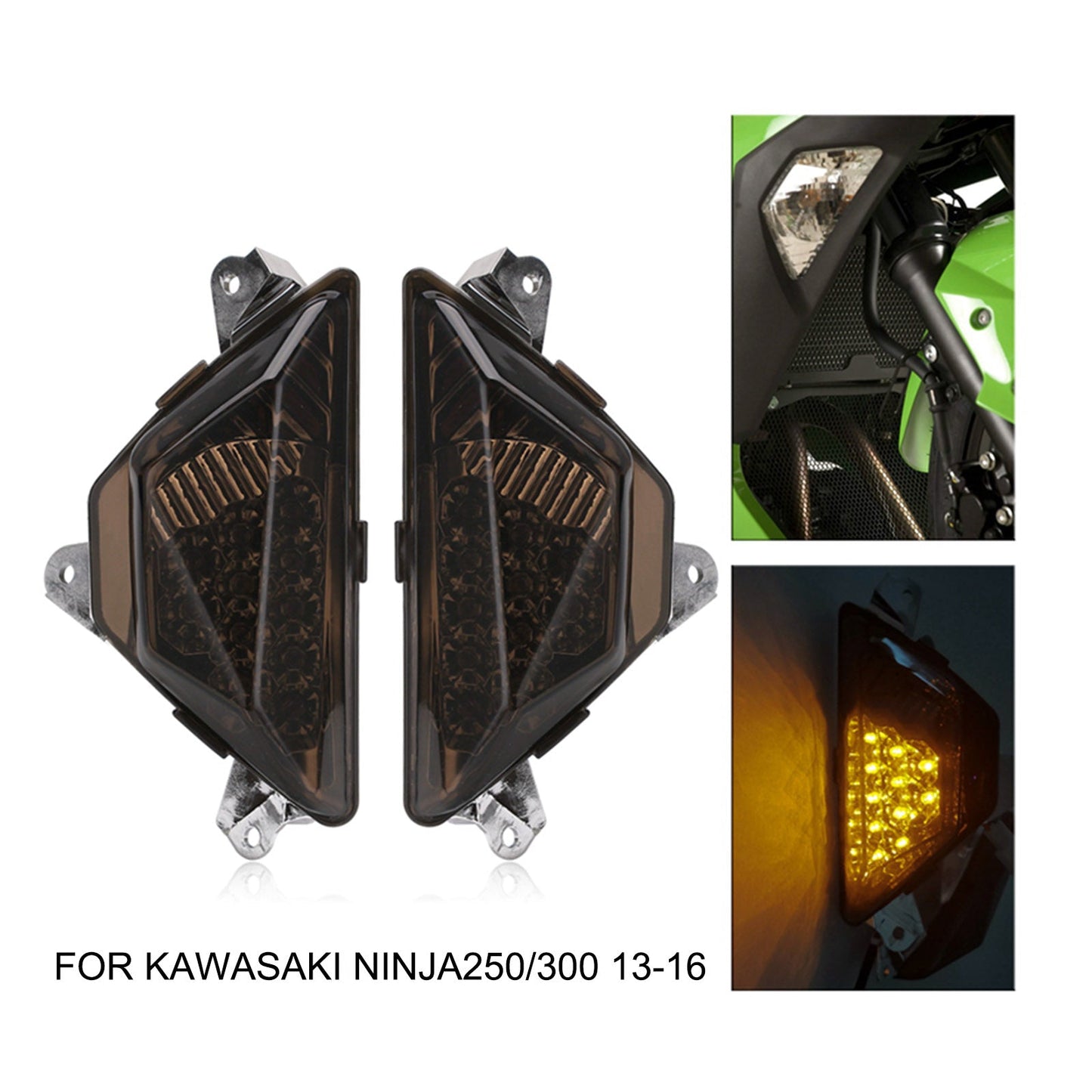 Clignotant LED moto pour Kawasaki Ninja 250 300 2013-2016