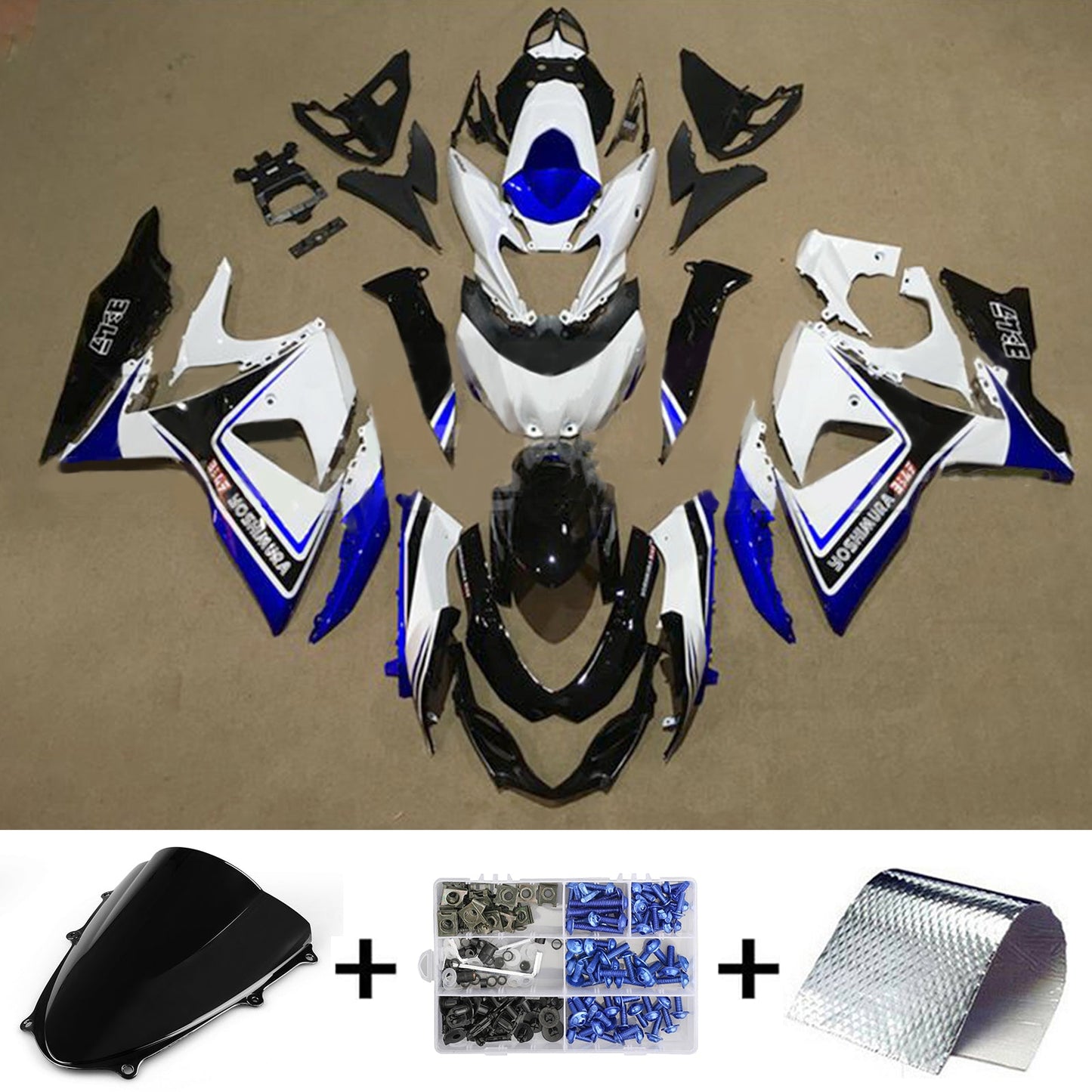 Amotopart Suzuki GSXR1000 2009¨C2016 K9 Verkleidungsset, Karosserie, Kunststoff, ABS