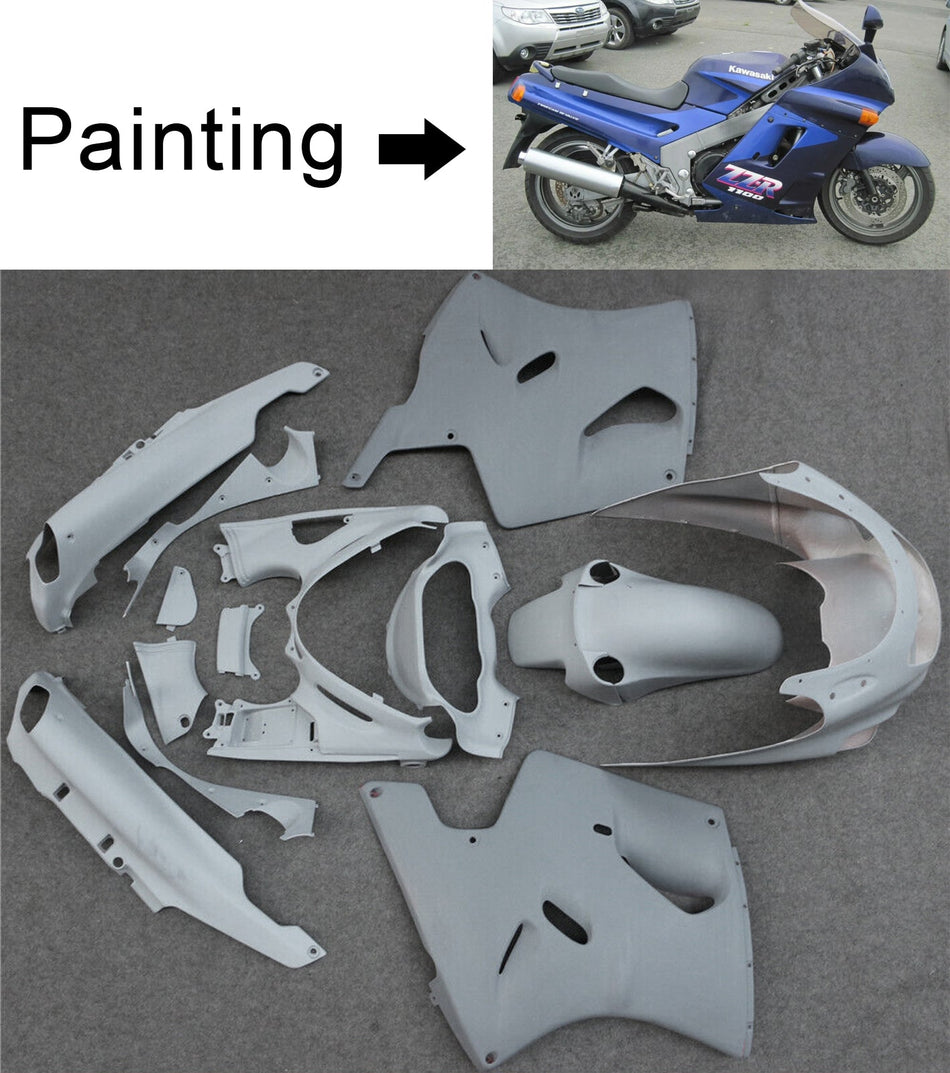 Amotopart Kawasaki Zzr1100 1993-2003 Verkleidungskit Karosserie Kunststoff Kunststoff