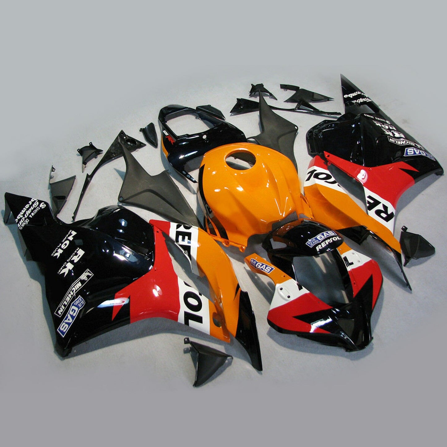 AMOTOPART 2009-2012 Honda CBR600RR Orange & Black Faxing Kit