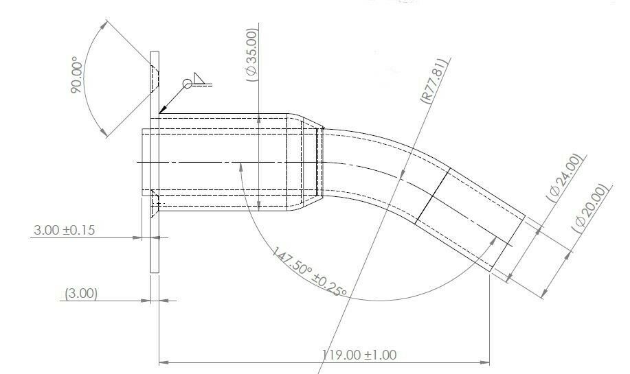 Abgasauslass + Rückschild & Fixierungen für Eberspacher für Webasto -Heizung 24mm