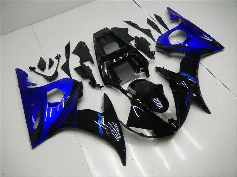 Amotopart 2005 Yamaha YZF R6 Verkleidung Blue Black Kit