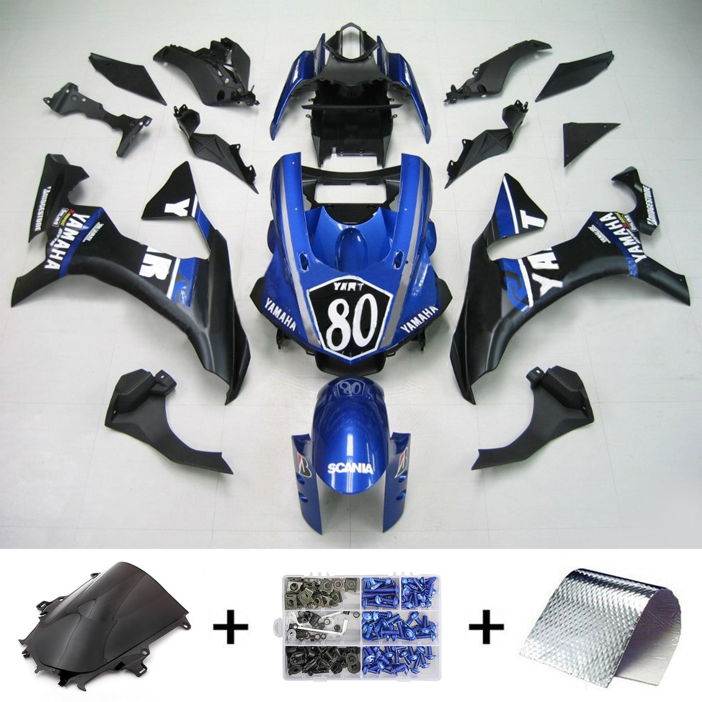 Amotopart Verkleidung fit für Yamaha YZF 1000 R1 2015-2019