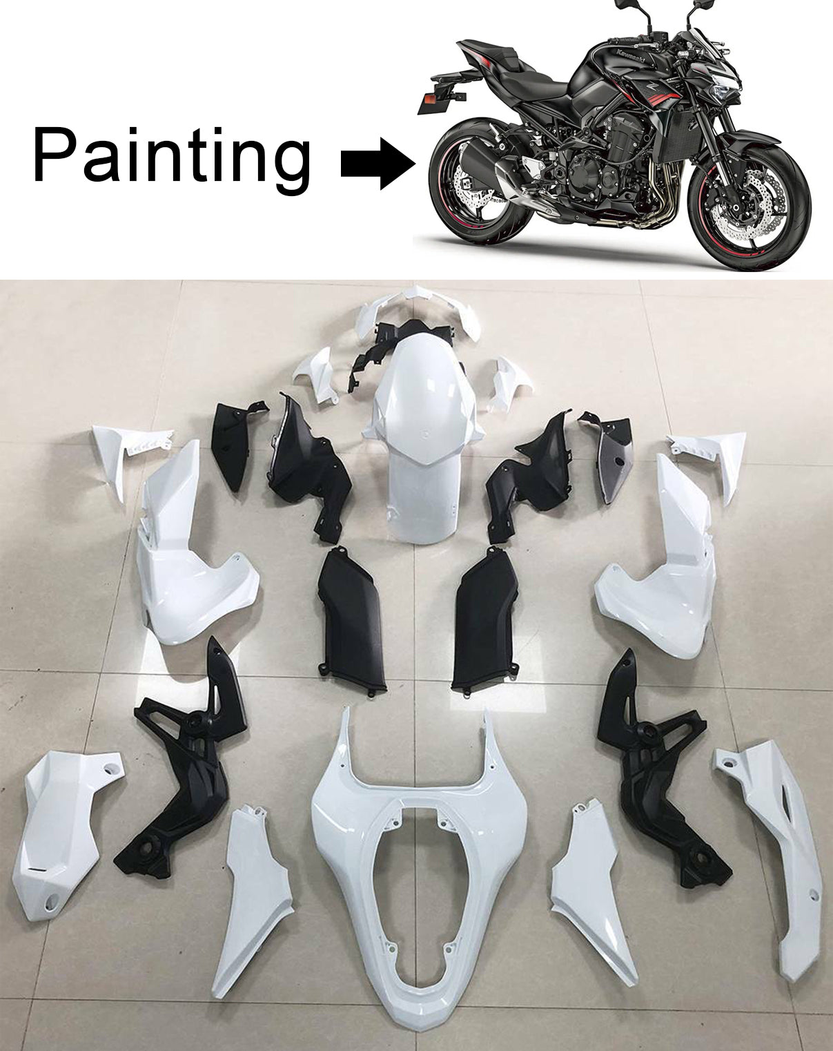 Kit de carénage Amotopart Kawasaki Z900 2020-2021