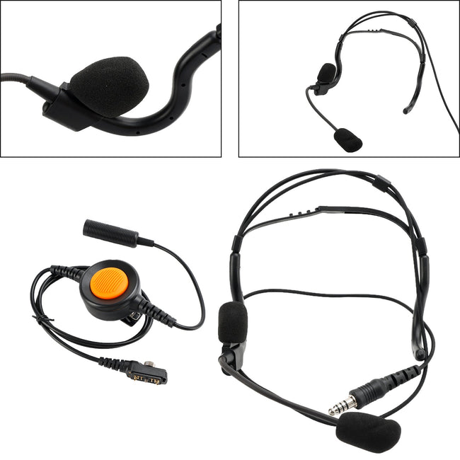 7,1-C8 Hinten Montieren Stecker Taktische Headset 6-Pin U94 PTT Für Hytera PD780/700G/580