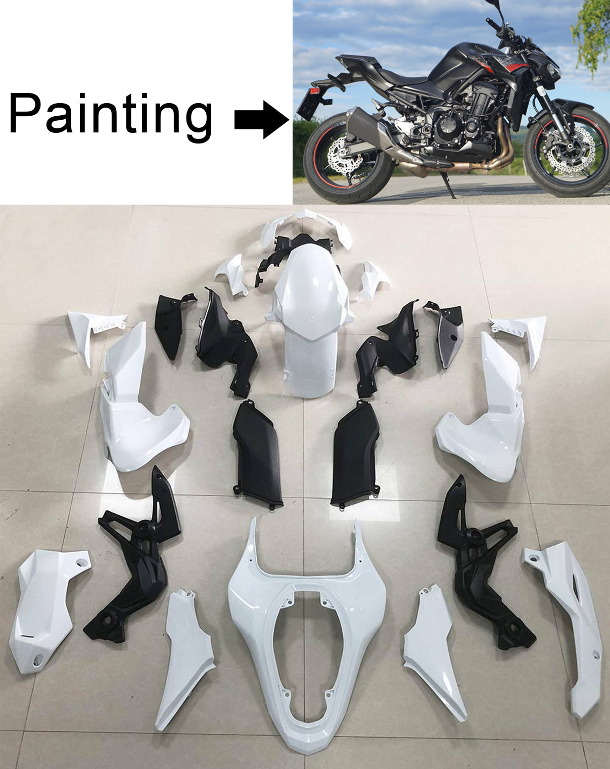 Kit de carénage Amotopart Kawasaki Z900 2020-2021