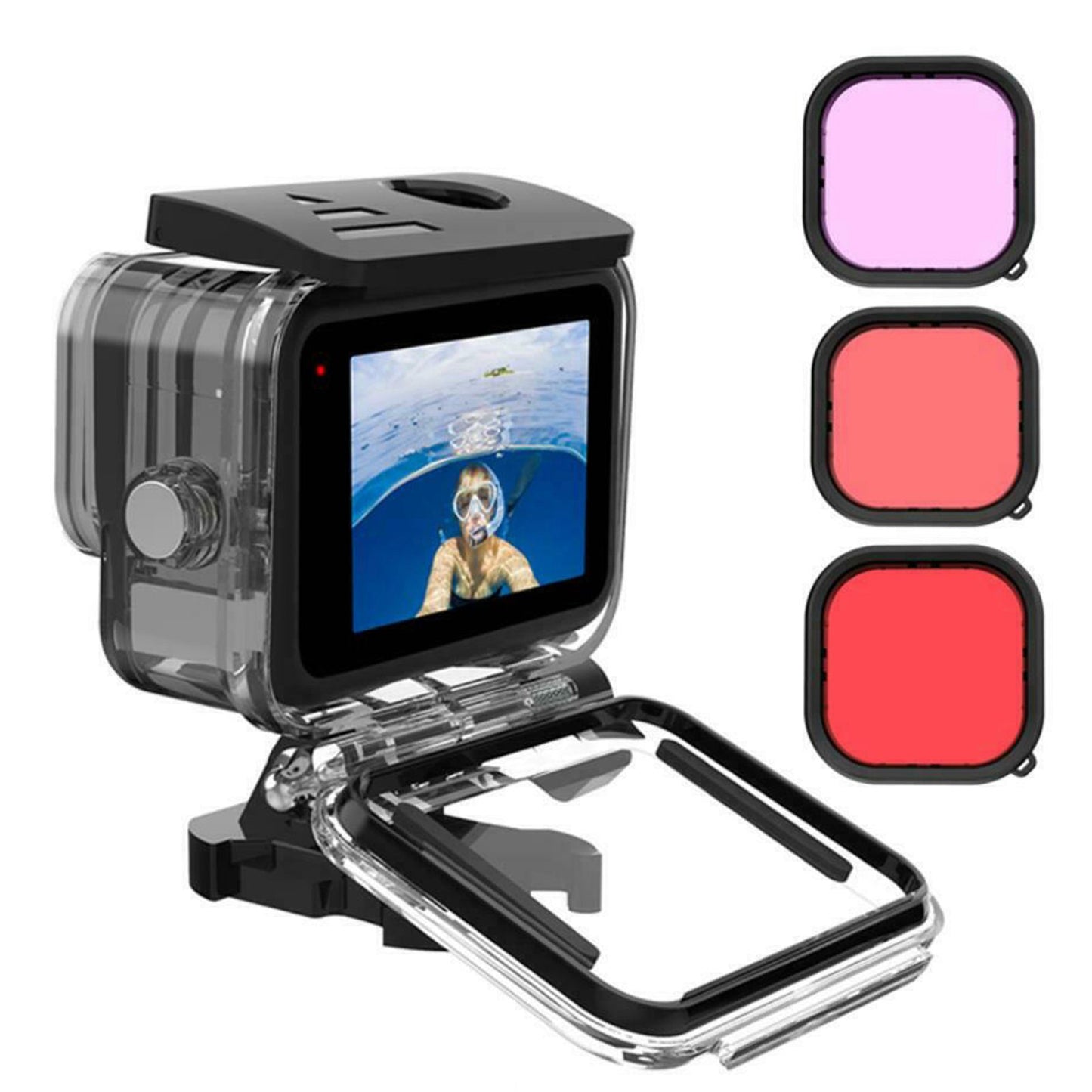 Ensemble de filtres de caméra de couverture de plongée étanche pour Gopro 9/10