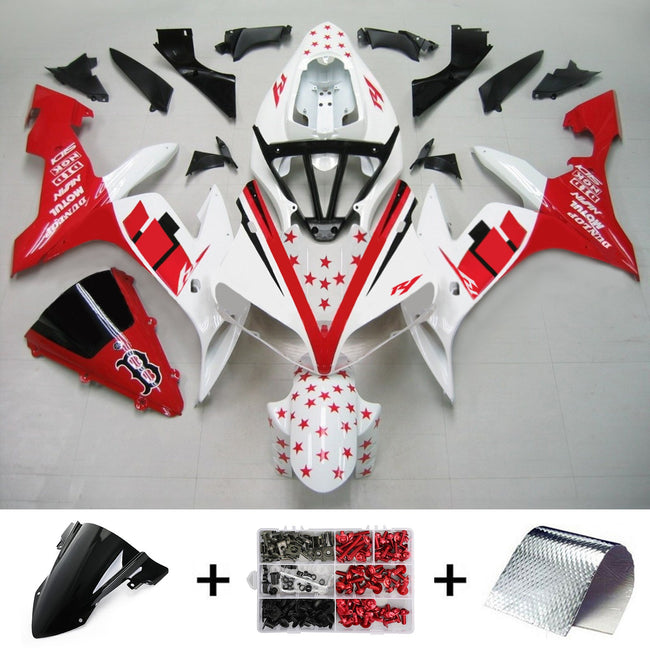 Amotopart Yamaha 2004-2006 YZF 1000 R1 Red White Abzugskit