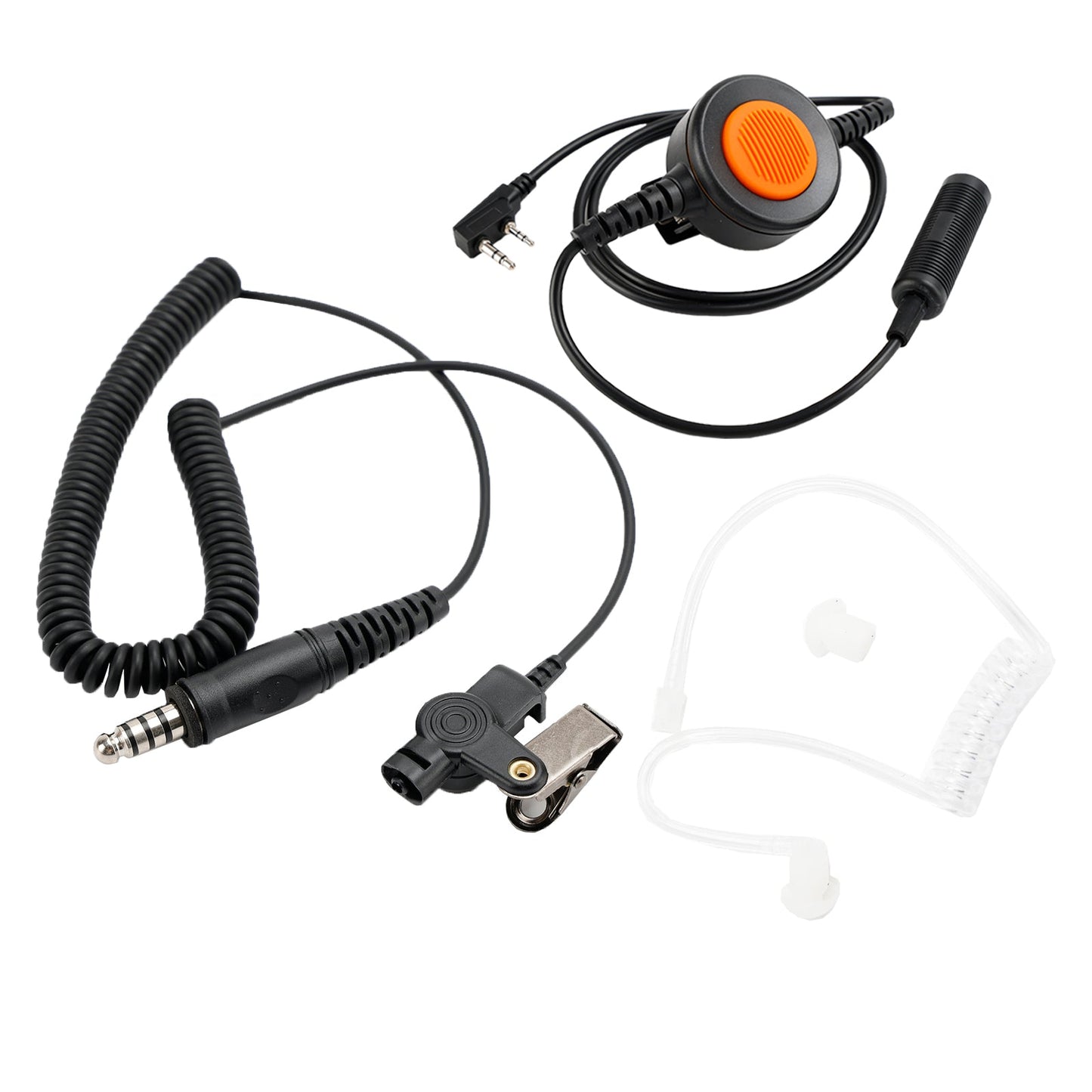 7.1-A3 Single Transparent Air Tube Headset für Kenwood TK-208 TK-220 TK-240