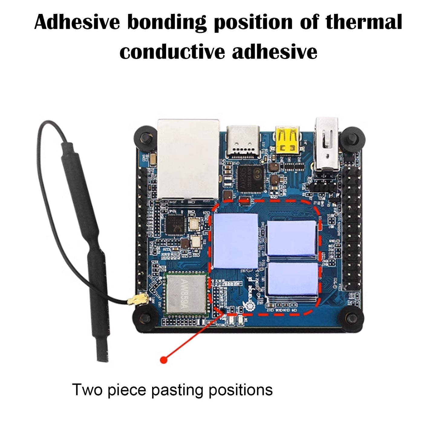 Orange Pi Zero 3 Entwicklungsplatine aus Aluminiumlegierung mit schützendem Kühlkörper