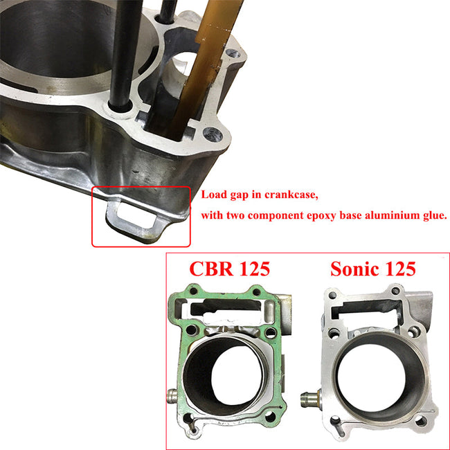 Zylinderkit 125cc für Honda CBR 125 R RW RT RS JC34 JC39 JC50 04-17 Sonic 125 Fedex Express