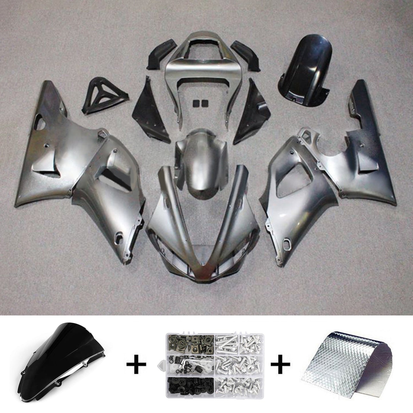 Amotopart Verkleidungsset für Yamaha YZF 1000 R1 2000–2001, Karosserie, Kunststoff, ABS