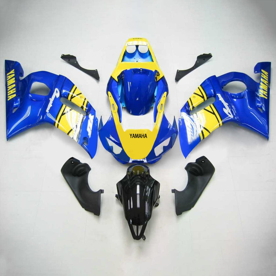 Amotopart Yamaha 1998-2002 YZF 600 R6 Bleu Jaune Craignant Kit
