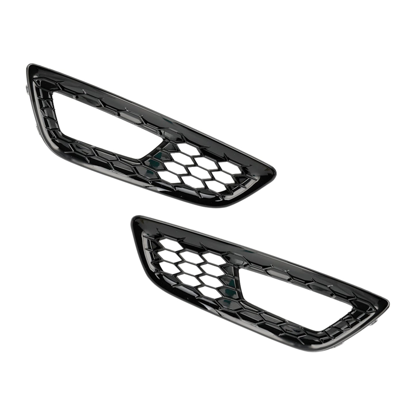 2PCS Frontsto?stange Nebelscheinwerfer Lampenabdeckung Lünette Gitter passend für Ford Focus 2015-2018