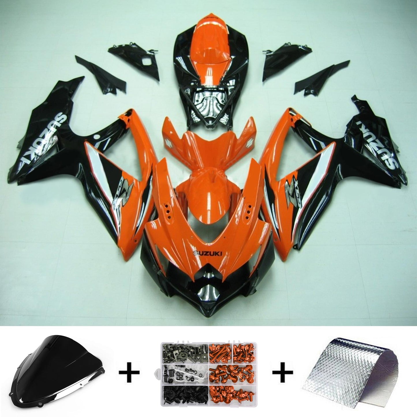 Amotopart Suzuki GSXR 600/750 2008-2010 Verkleidungskit Karosserie Kunststoff ABS K8