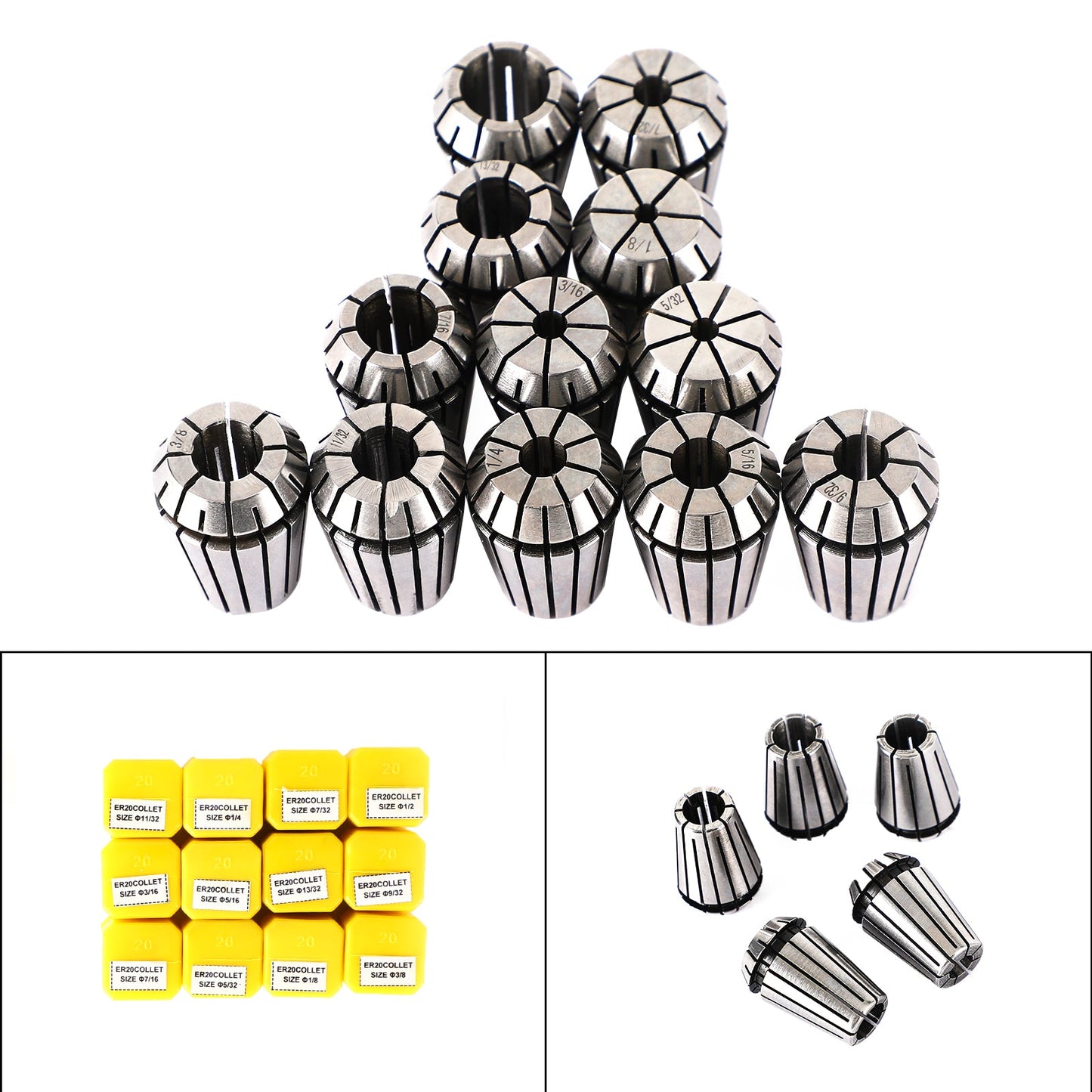 ER20 Spring Collet Set für CNC-Fräsderdermaschine Graviermaschine