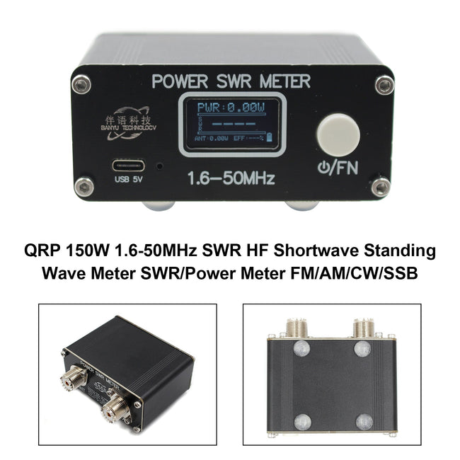 QRP 150 W 1,6–50 MHz SWR HF Kurzwellen-Stehwellenmessgerät SWR/Leistungsmessgerät FM/AM/CW