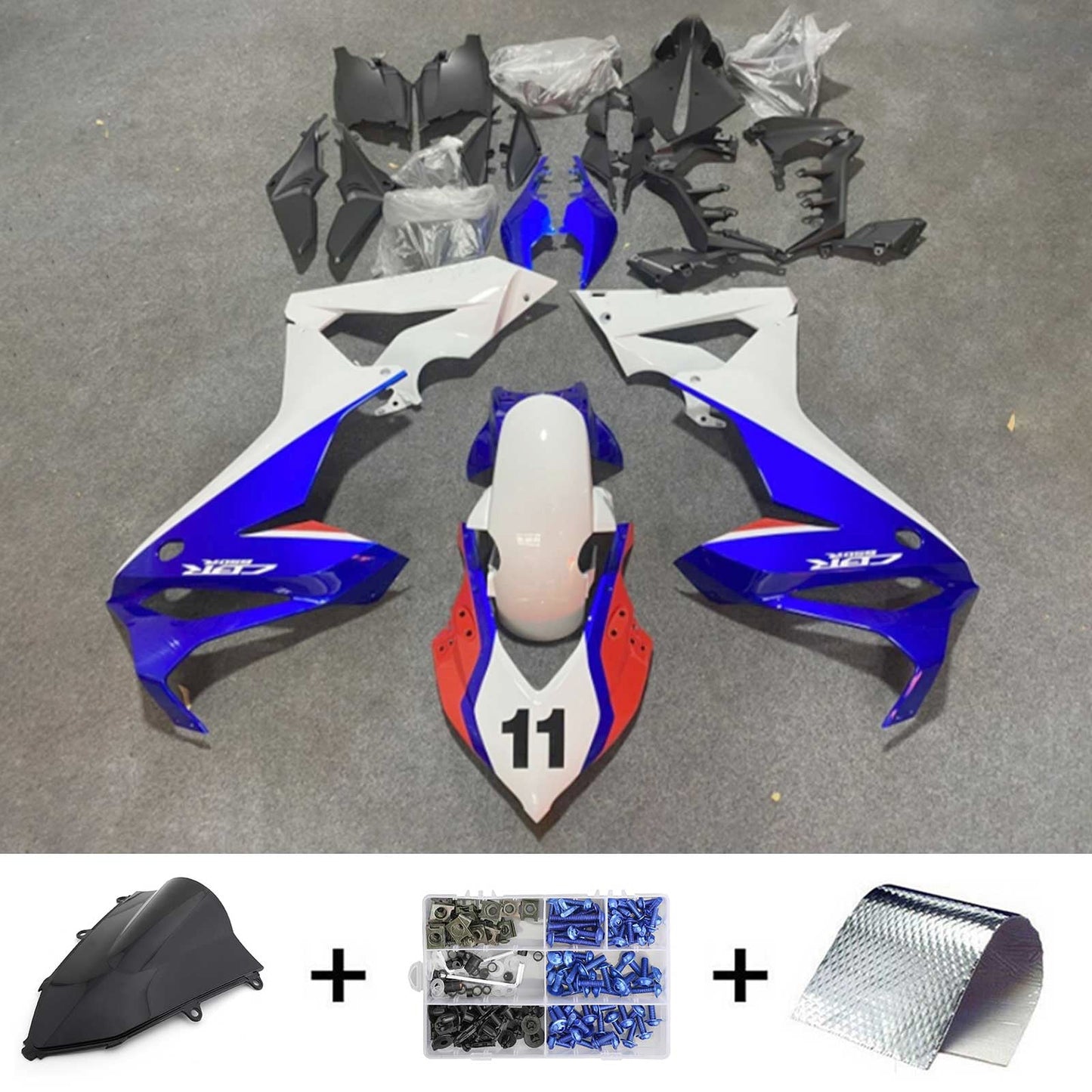 Amotopart Honda CBR650R 2019–2020 Verkleidungsset, Karosserie, Kunststoff, ABS