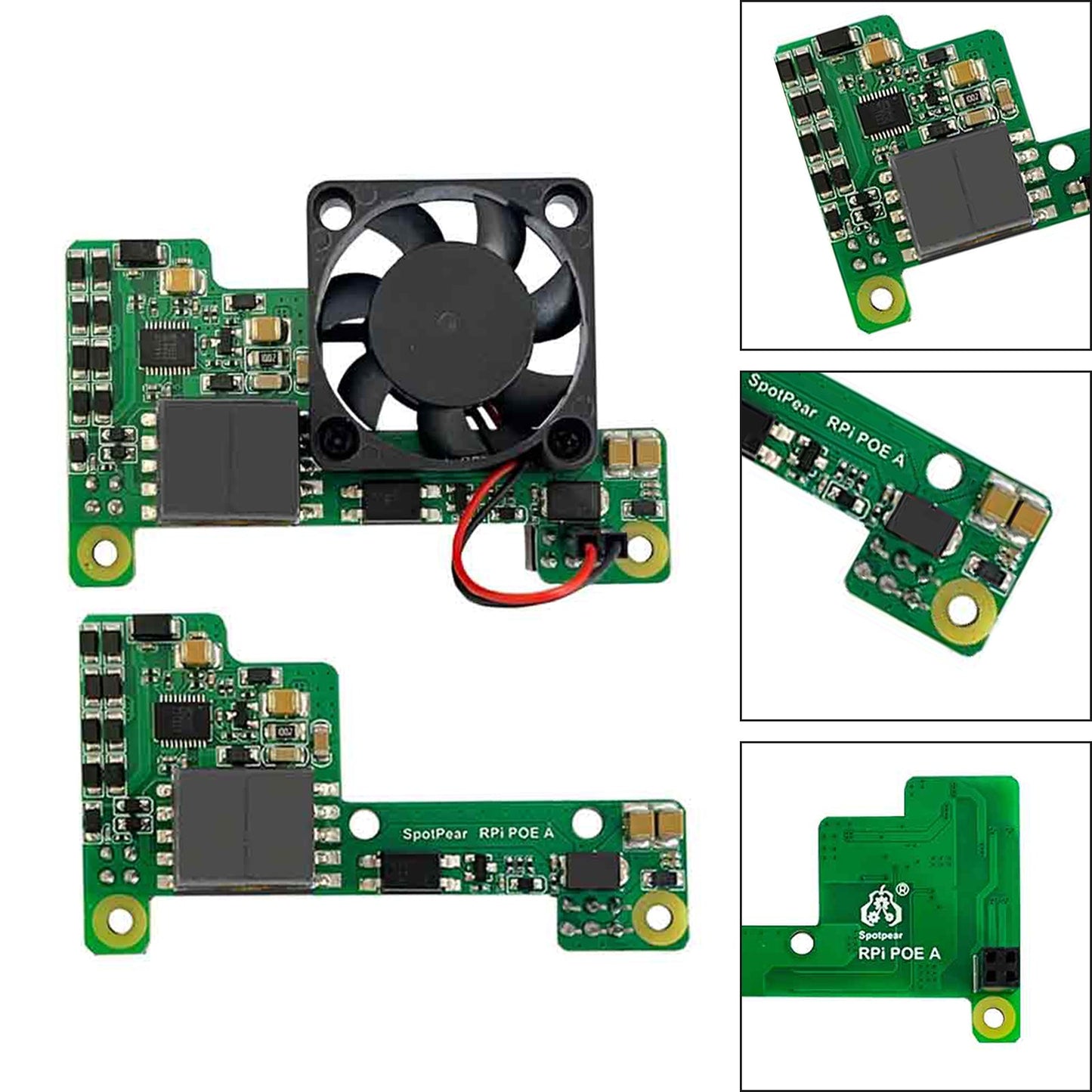 Raspberry Pi Poe Ethernet-Netzteil-Erweiterungsmodul unterstützt 3B+/4B mit Lüfter