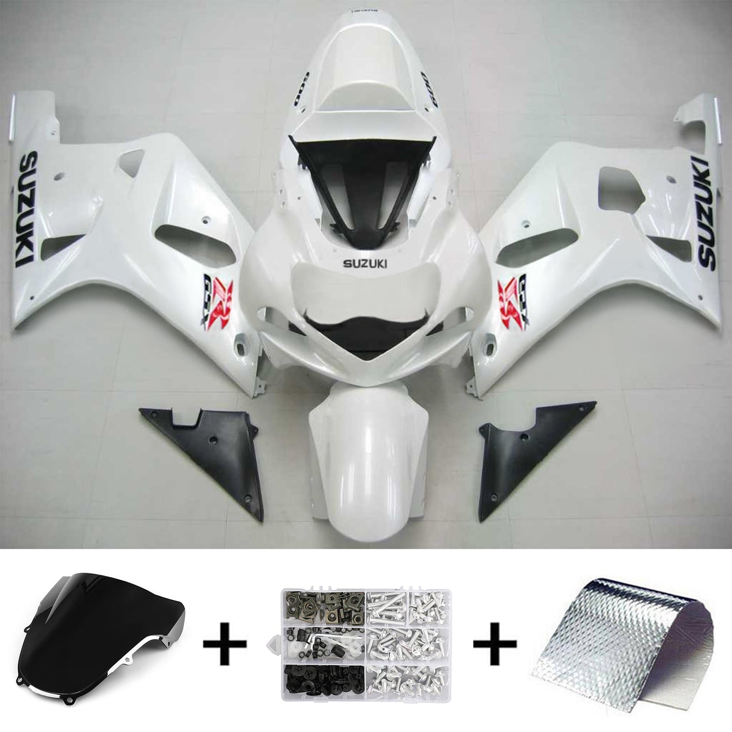 Amotopart Suzuki GSXR600 2001-2003 Verkleidungskit Karosserie Plastikabs