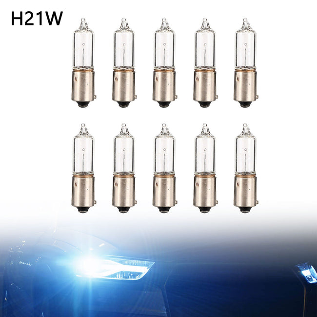 10x pour NARVA 68191 ampoules auxiliaires de voiture H21W 12V21W BAY9s Générique