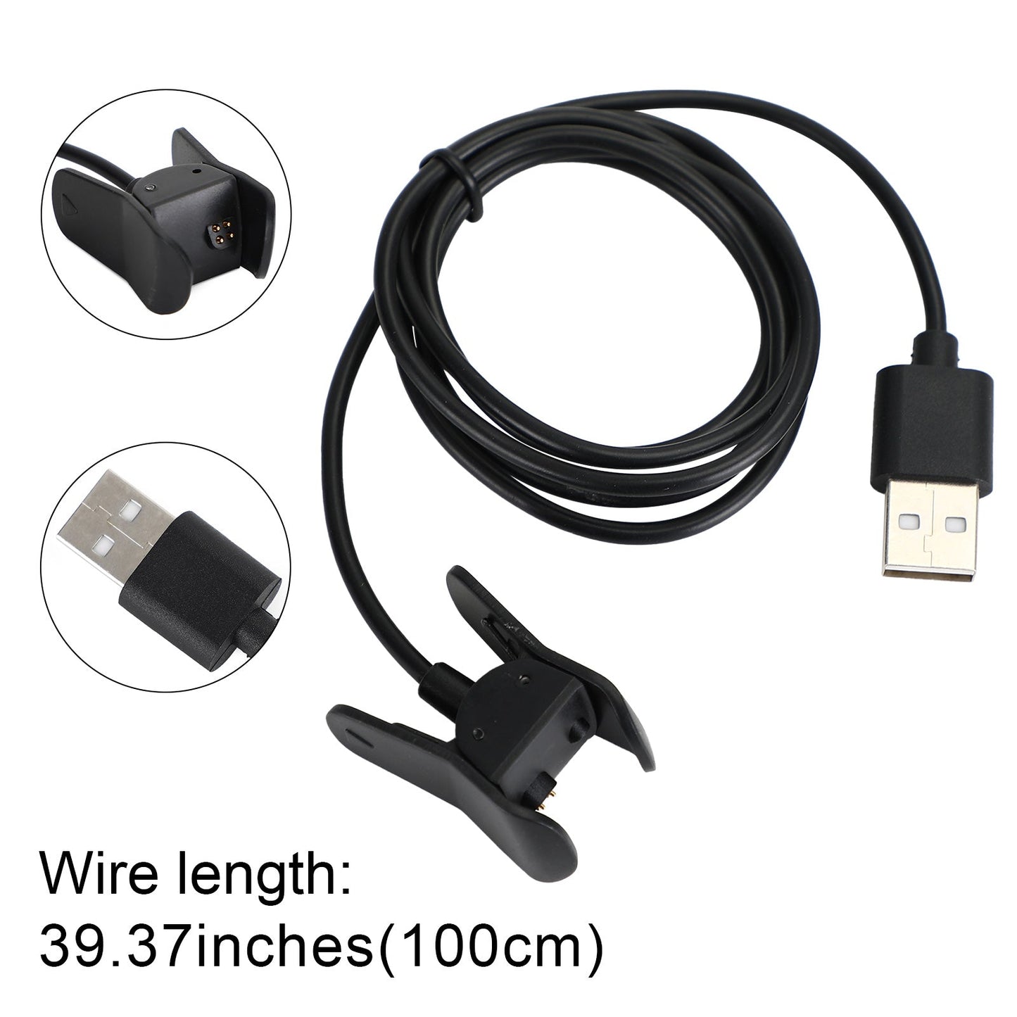 1 m USB-Datenladegerät, Ersatz-Ladeclip-Kabel für vivosmart 3 Smart Watch