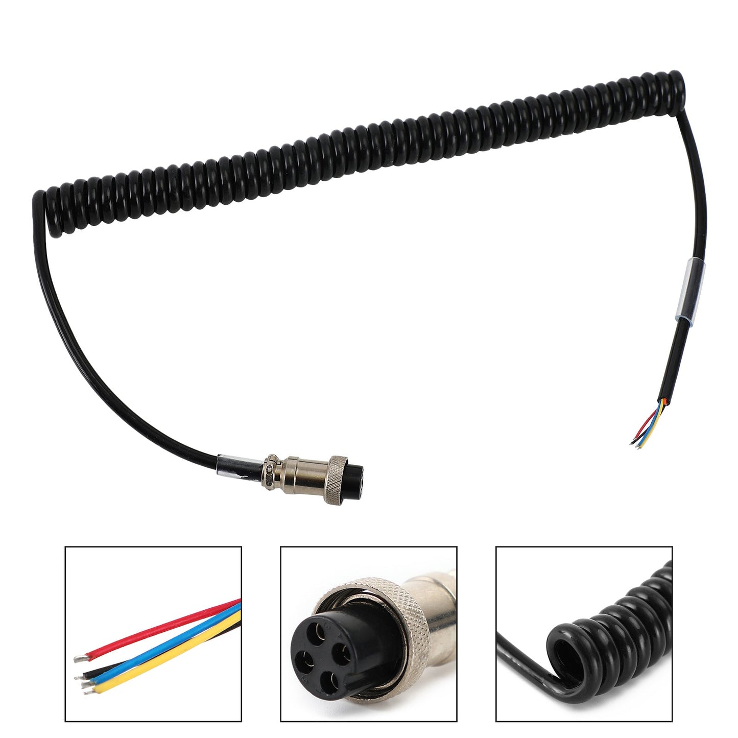 Remplacement de câble enroulé de microphone Câble à 4 broches pour talkie-walkie de voiture PR550PR3100