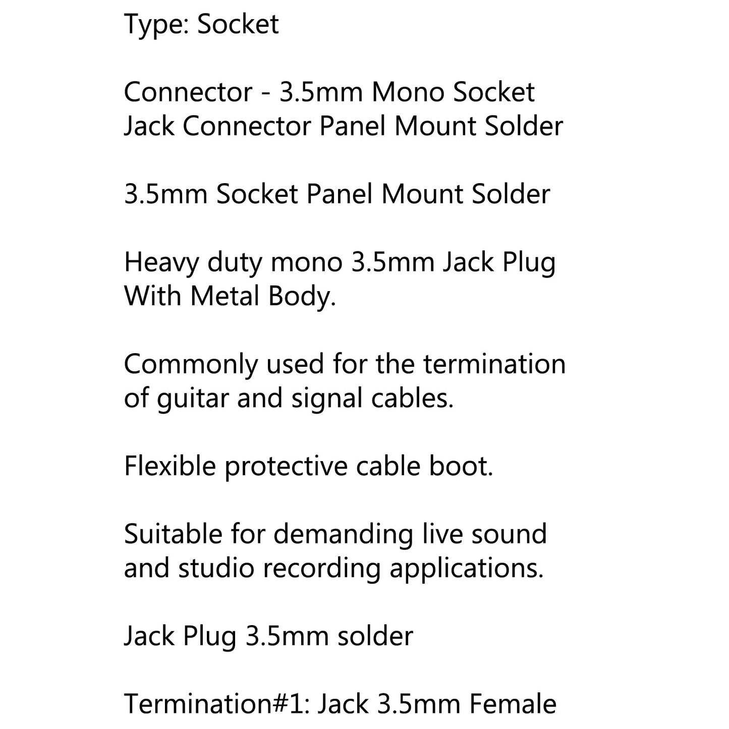 10pcs 3.5mm Stereo Jack Jack Female Panel Mount Loder pour casque