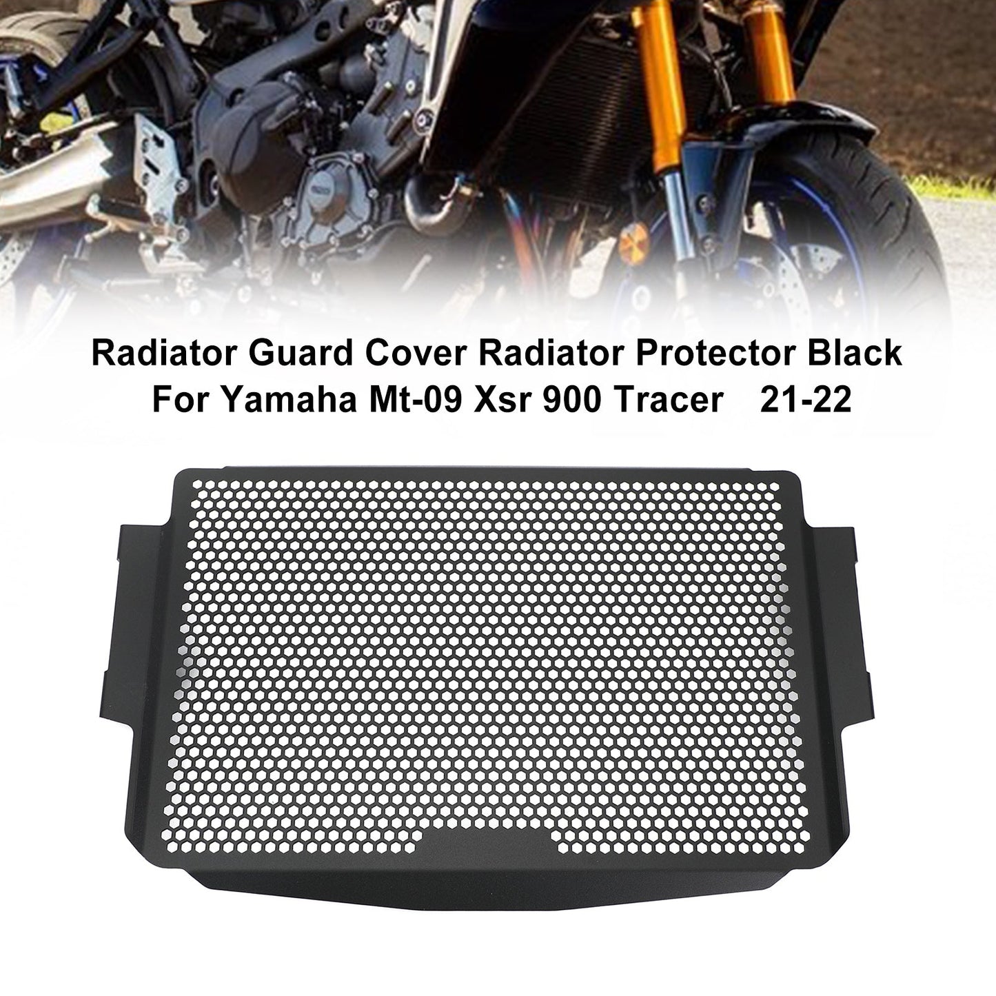Protection de radiateur en acier inoxydable noir pour Yamaha MT-09 21-22 Generic