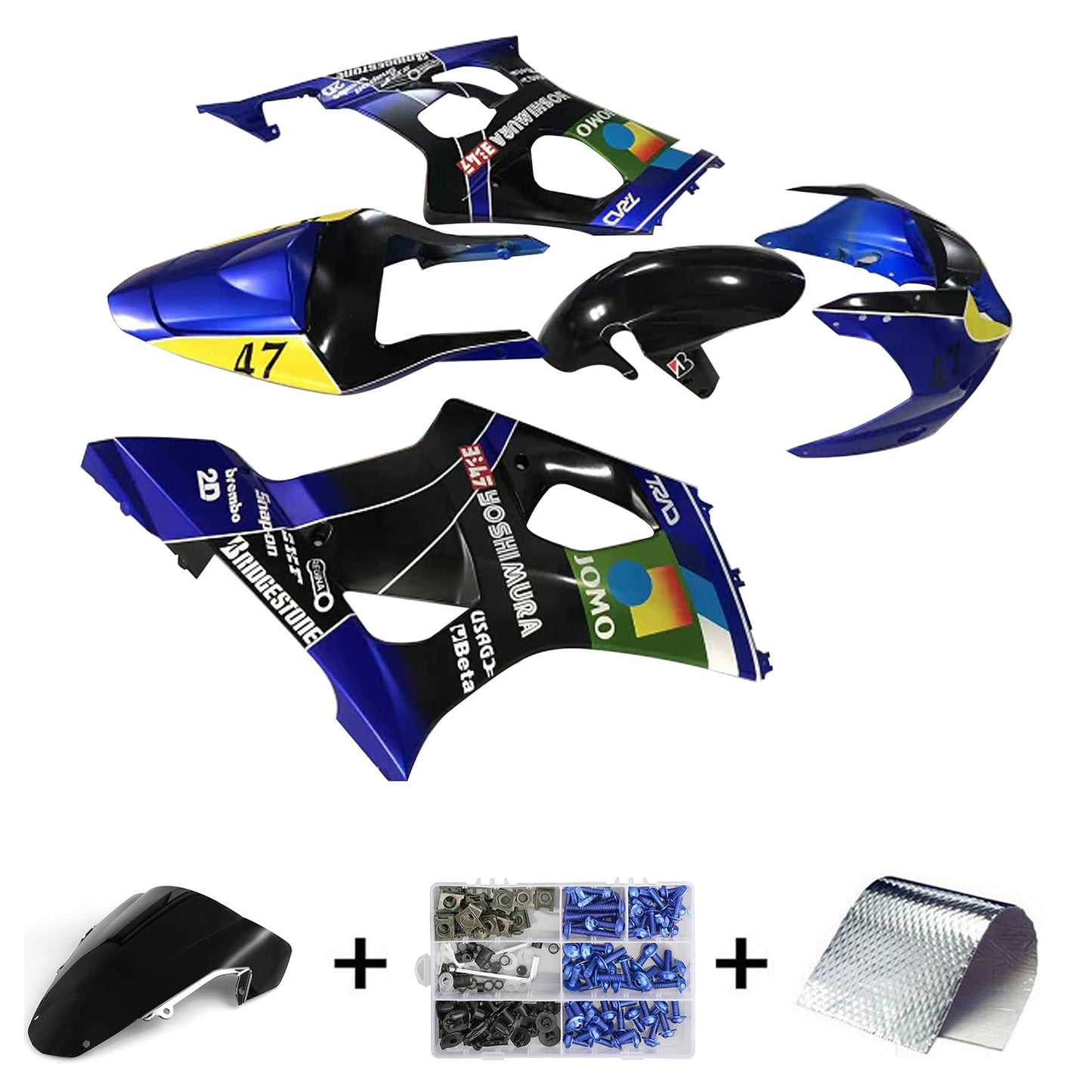 2003–2004 Suzuki GSXR1000 K3 Einspritzverkleidungs-Set, Karosserie, Kunststoff, ABS