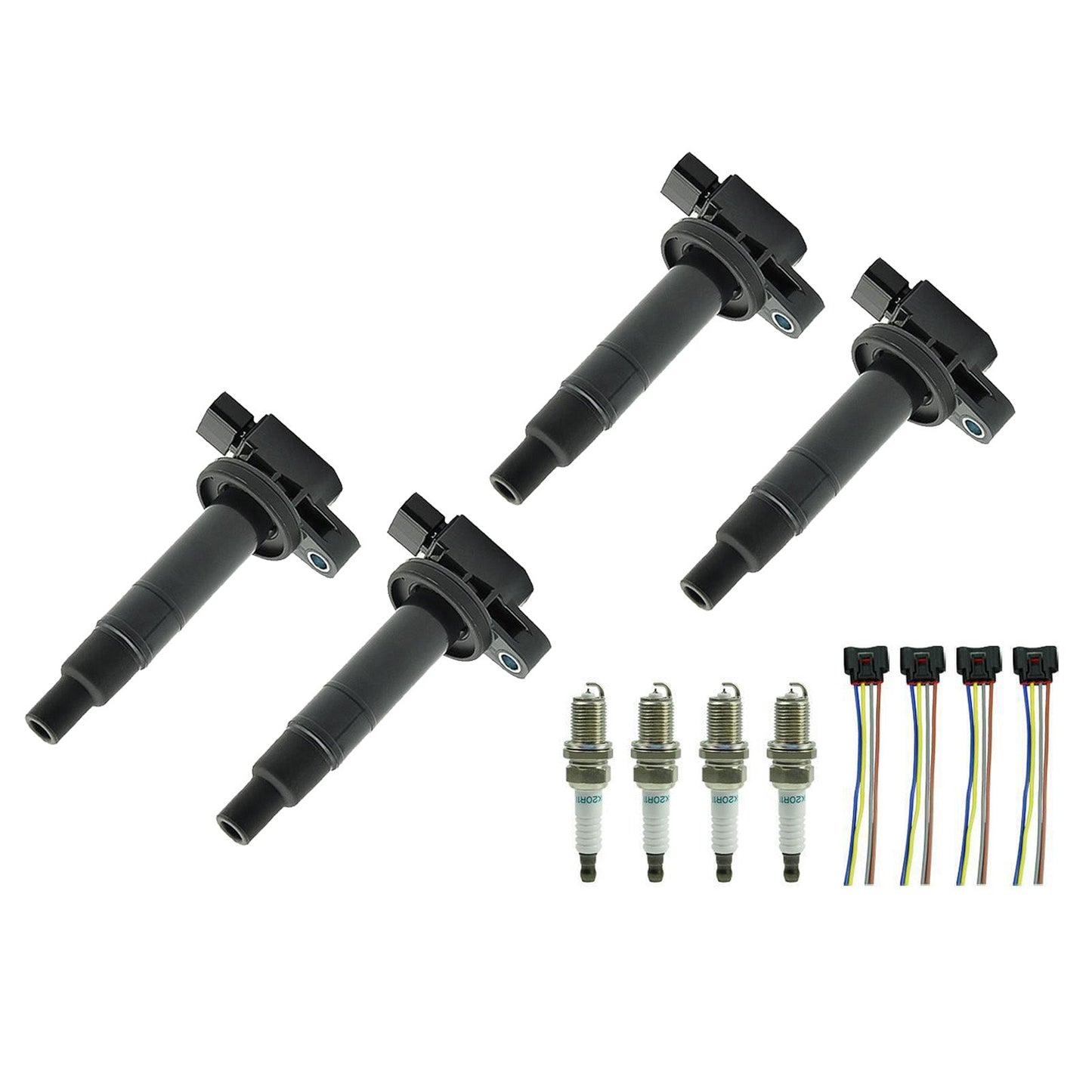 2000-2005 Toyota Echo 1.5L L4 4X Zündspule + Zündkerze + Stecker UF316 90919-02240 9008019021 Fedex Express