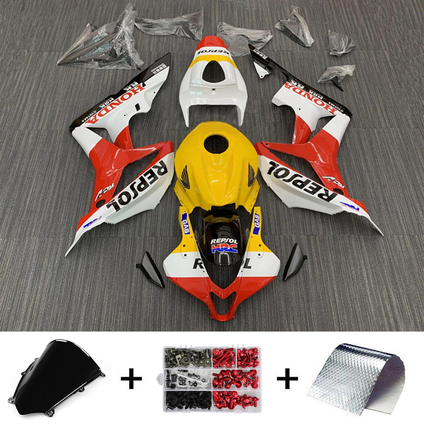 Amotopart Honda CBR600RR 2007–2008 F5 Verkleidungsset, Karosserie, Kunststoff, ABS