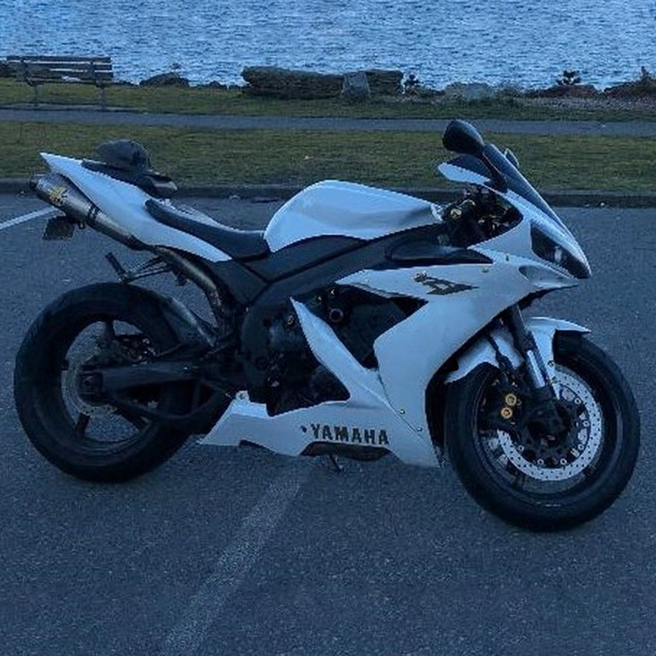 Amotopart Yamaha 2004-2006 YZF 1000 R1 Blanc Doré Logos Déclencheur Kit