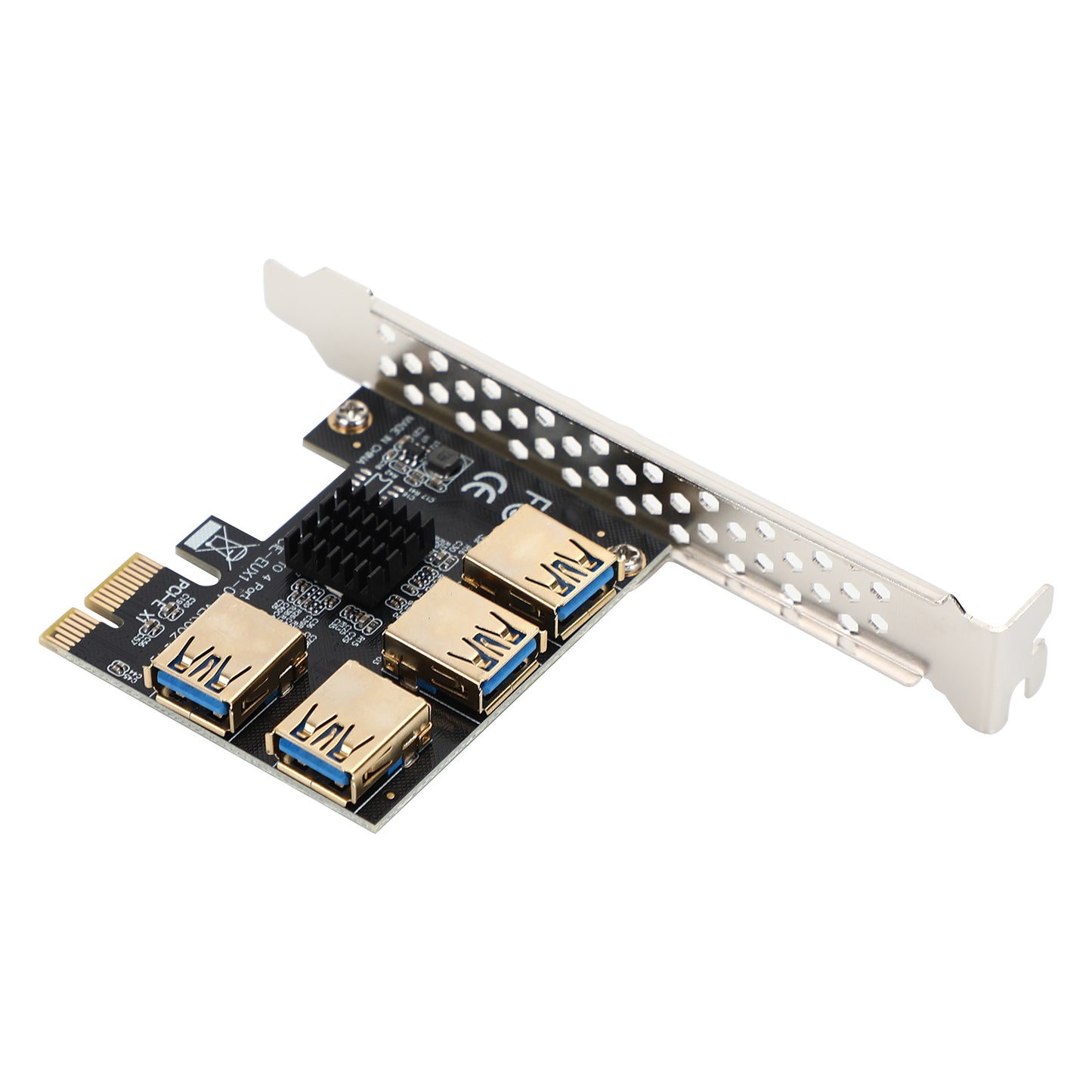 4 Ports PCIe Riser Adapter Board PCI E 1x to 4 USB 3.0 PCI E für Bitcoin Mining