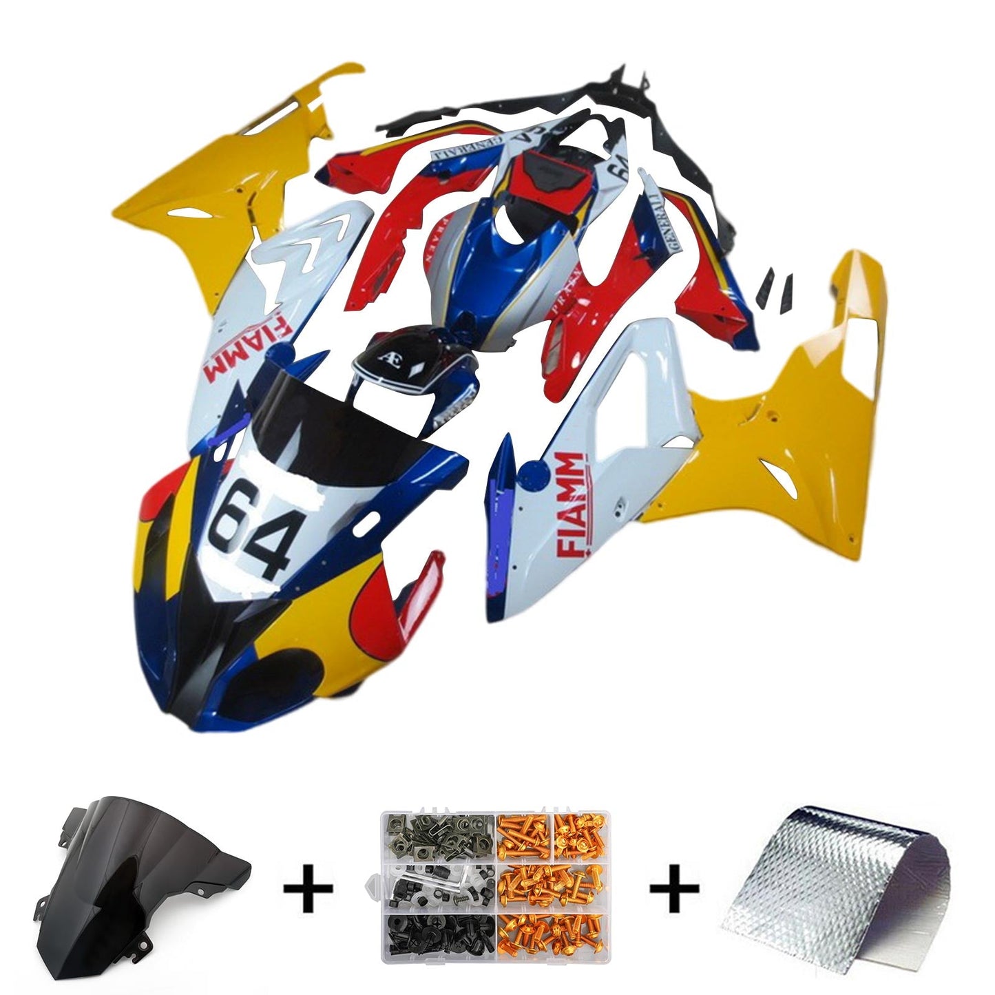 Amotopart BMW S1000RR 2017–2018 Verkleidungsset, Karosserie, Kunststoff, ABS