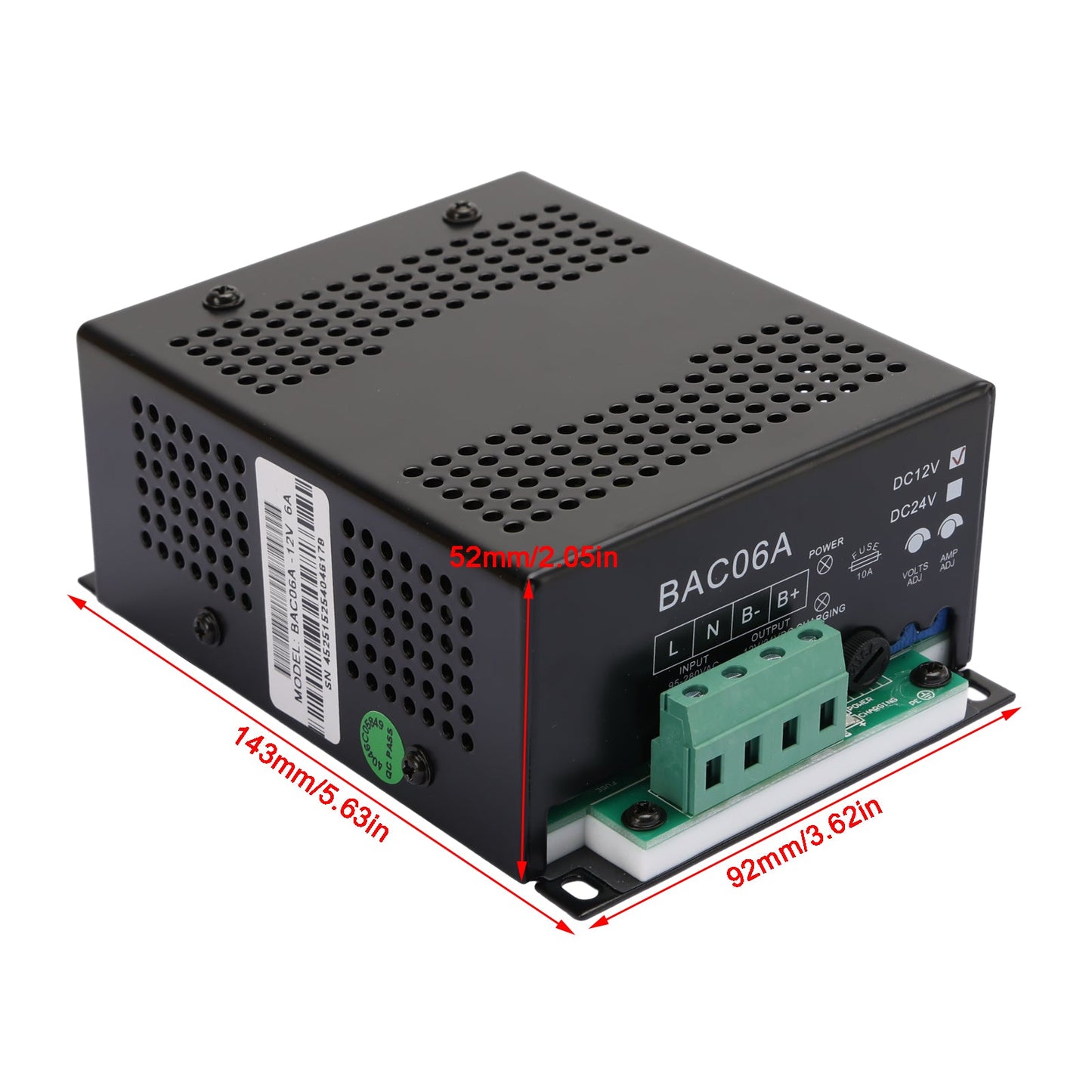 BAC06A 12V Batterieladeger?t BAC06A-12V Controller für Smartgen Generator