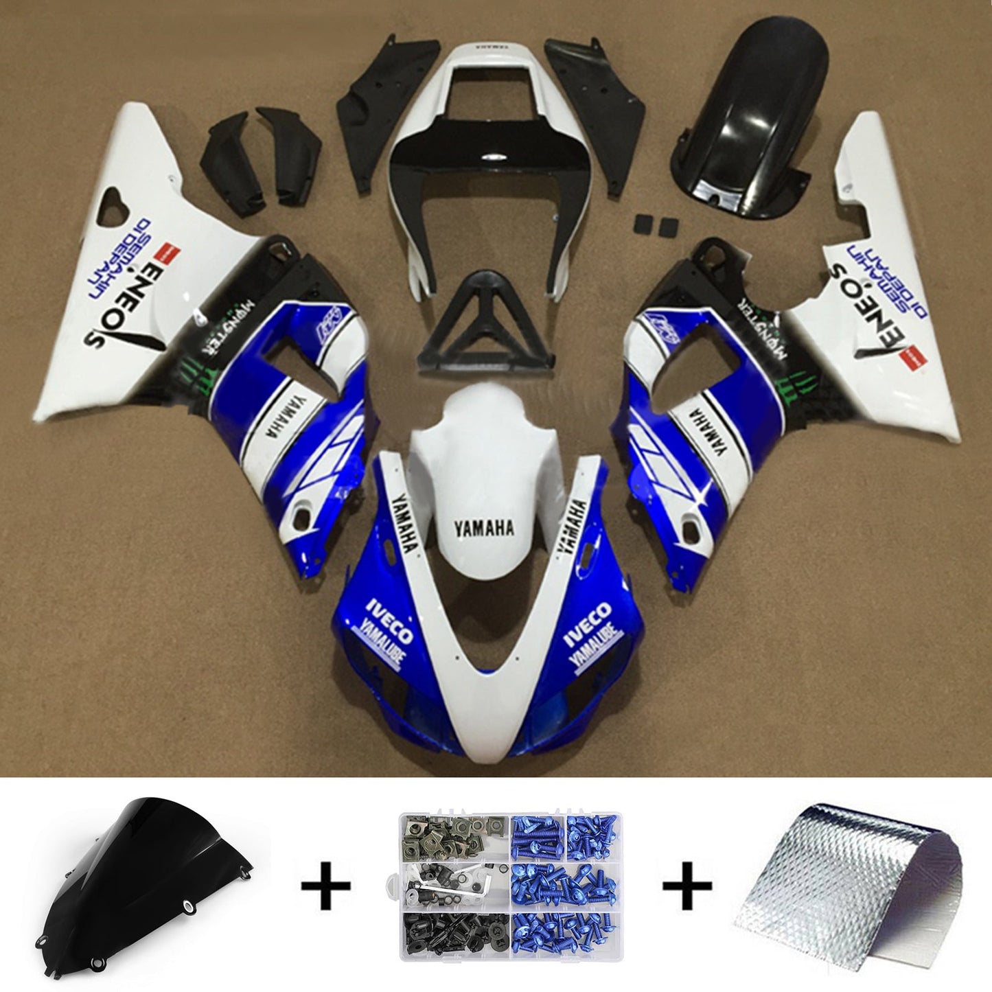 Amotopart Yamaha YZF 1000 R1 1998–1999 Verkleidungsset, Karosserie, Kunststoff, ABS