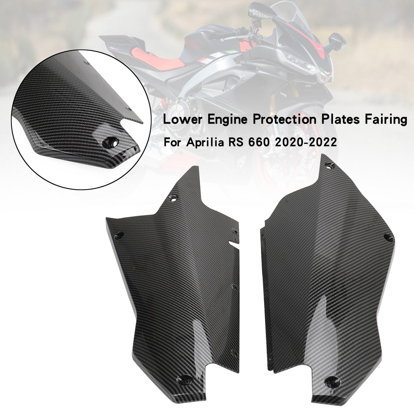 Aprilia RS 660 2020-2022 Carbon Motor Untere Bauchwanne Panels Schutzverkleidung